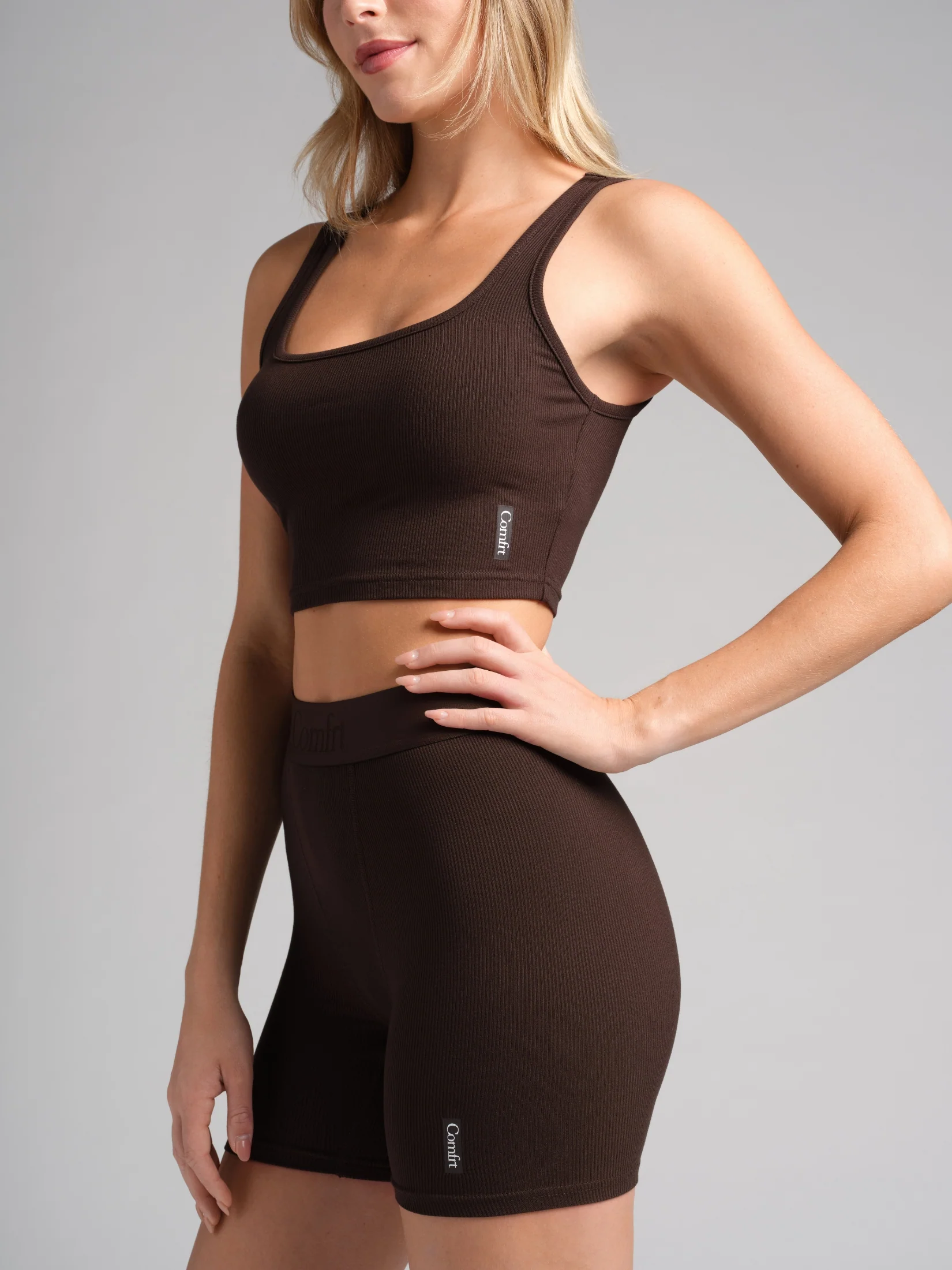 Rib Contour Crop Tank - Image 71
